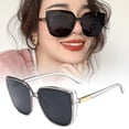 thumbnail image 4 of Gafas de Sol Salvador Cuadradas Retro para Mujer Gris, 4 of 10