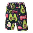 thumbnail image 6 of Uemuo Avocado Love Pattern Men's Swim Trunks Hawaiian Beach Bathing Suit Swimsuits Beach Quick-Dry Shorts with Pockets-X-Large, 6 of 9