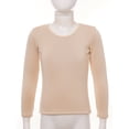 thumbnail image 3 of Sinleey Kids Girls Boys Fleece-Lined Compression Base Layer Winter Warm Thermal Underwear Tops Long Nude 110, 3 of 7