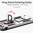 thumbnail image 3 of Estuche GANGXUN para Xiaomi Redmi Note 9 Pro, soporte giratorio 360°, estilo mecánico y magnético, 3 of 5
