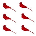 thumbnail image 2 of 6 PCS Artificial Red Cardinal Birds Clip, Artificial Birds with Feathers, Christmas Realistic Red Cardinal Floral Picks for Xmas Tree Ornament Decorations, Arts and Crafts, 2 of 9