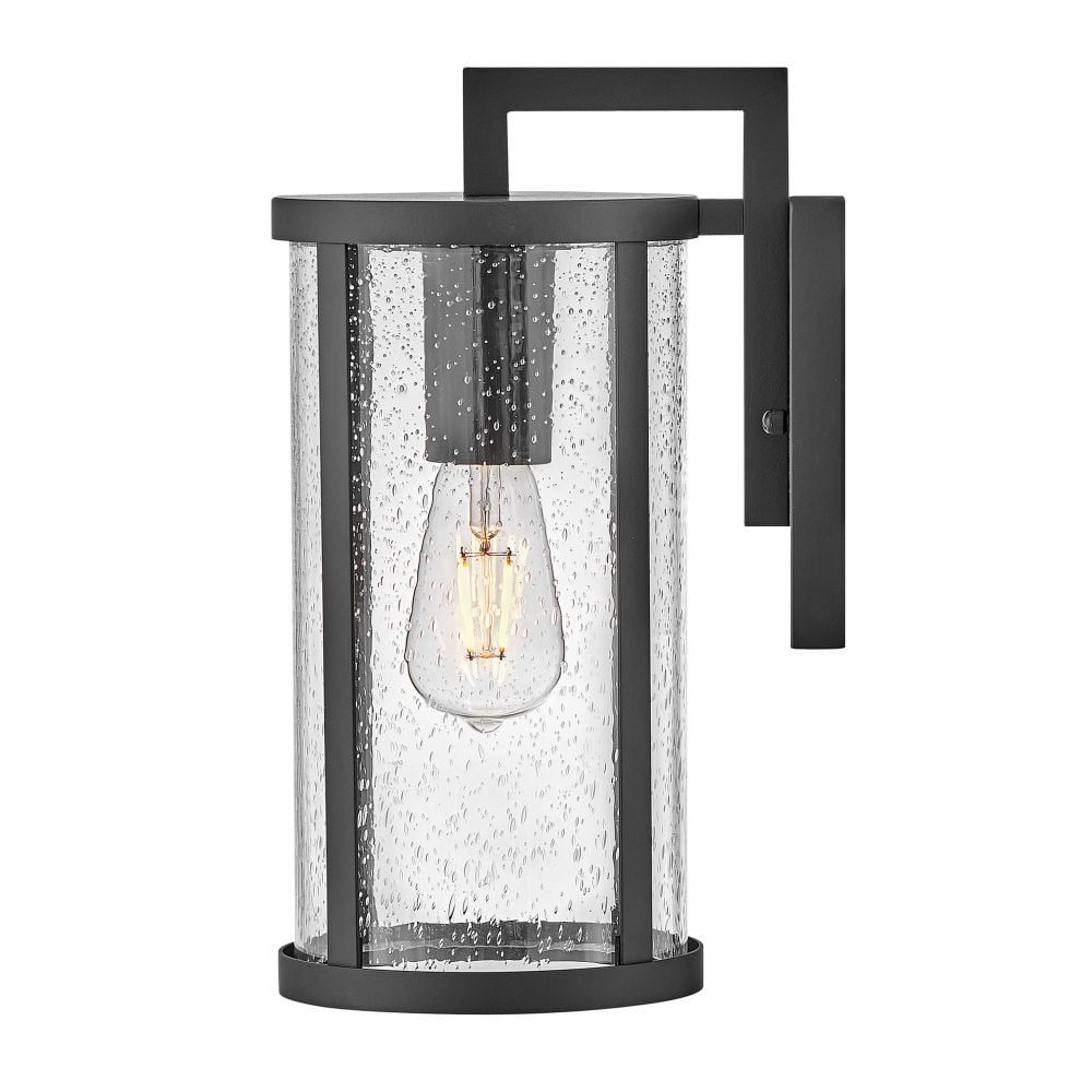 82050BK Lark Alfie - 12W 1 LED Small Outdoor Wall Lantern In Transitional-13 Inches Tall and 6 Inches Wide