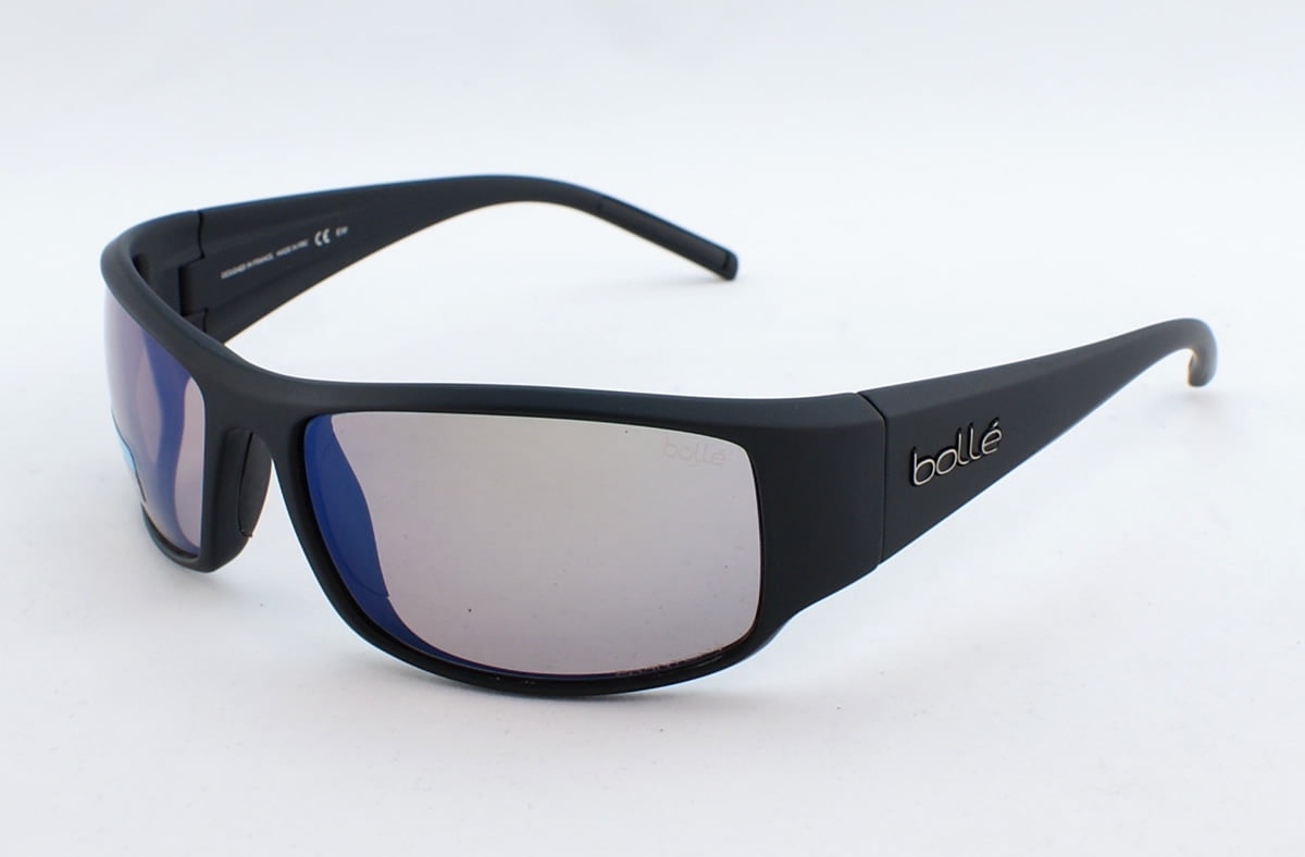 Bolle King BS026007 Sunglasses Full Black Matte/Phantom+ Blue Photo Polar