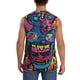 thumbnail image 4 of Balery Neon Graffiti Urban Art Camisetas sin mangas para hombre, absorbe la humedad y protege contra el mal olor.-Large, 4 of 7