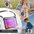 thumbnail image 3 of Case for iPad Mini 7 A17 Pro / Mini 6, iPad Mini 6th/7th Gen 2021 2024 8.3 Inch Shockproof Rugged Protective Cover with 360 Rotating Stand Pencil Holder Hand/Shoulder Strap Transparent Back, 3 of 6