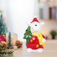 thumbnail image 1 of Adorno navideño de mesa, estatua navideña, con luz, decoración navideña romántica de cerámica para dormitorio, sala de estar, fiesta, escritorio Reno de Navidad, 1 of 8