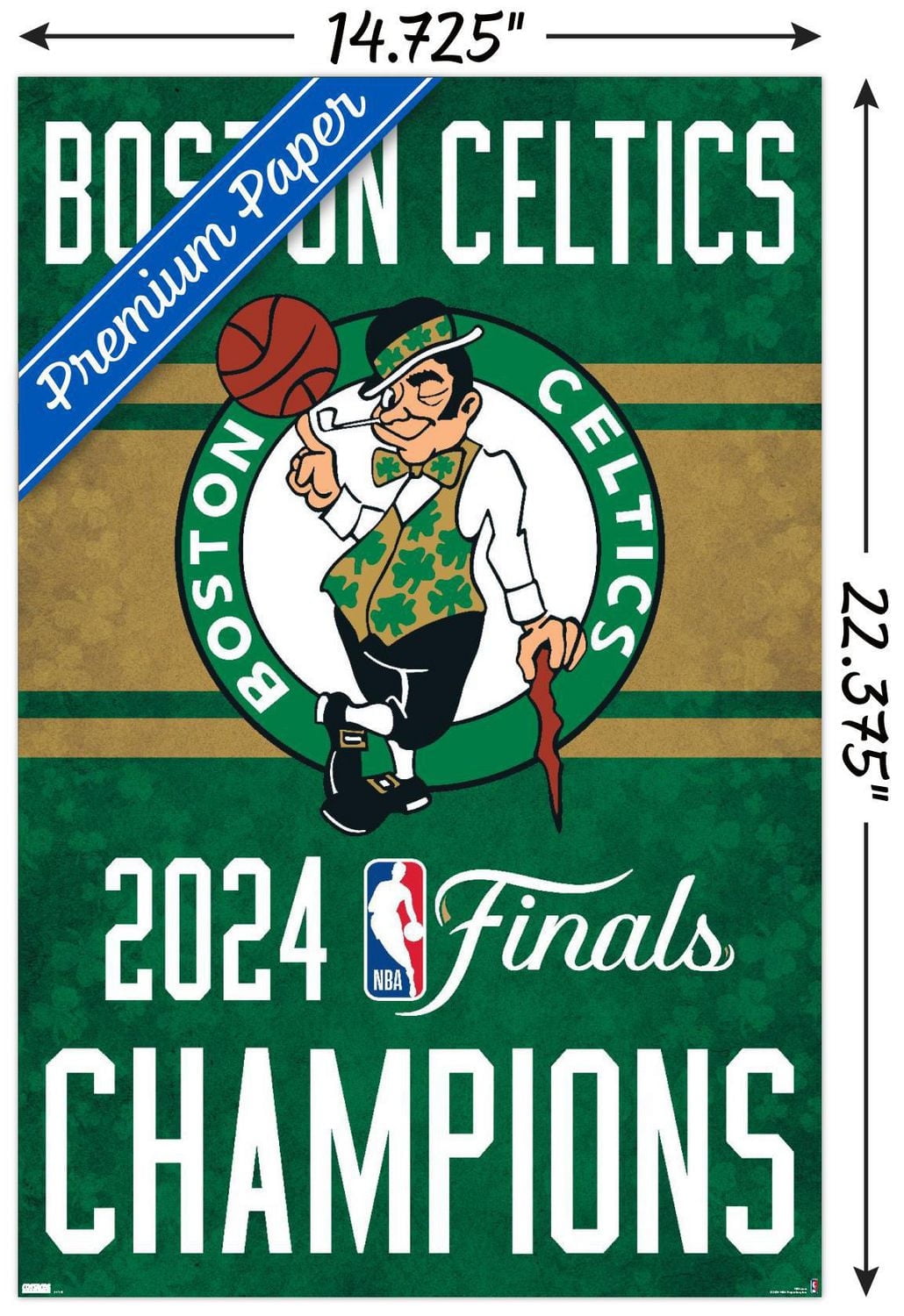 NBA Boston Celtics - Logo de l'équipe des finales NBA 2024