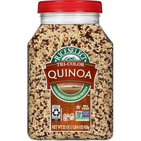 RiceSelect Gluten Free Tricolor Quinoa, 22 oz Jar