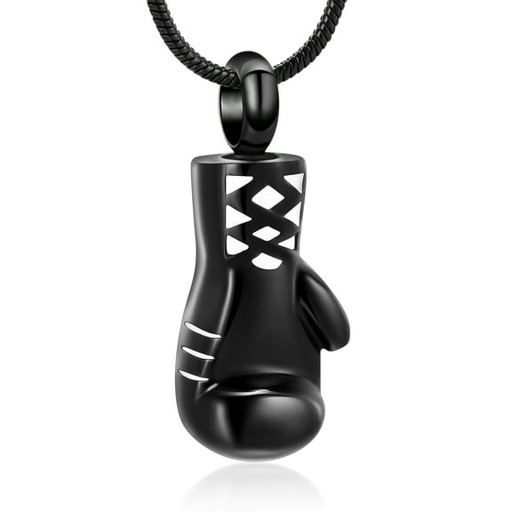 Constantlife Boxing Glove Shape Stainless Steel Ashes Keepsake Cremation Jewelry for Ash Cool Cremation Pendants for Ashes Cremation Necklace