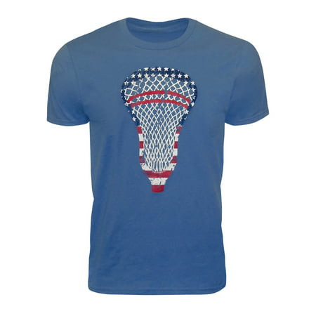 Zone Apparel Lacrosse Men's American Flag T-shirt-USA Lacrosse
