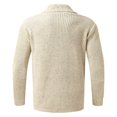 thumbnail image 6 of JUMESGU Cardigan for Men Mens Long Sleeve Cardigan Sweaters Button Down (Khaki,S), 6 of 7