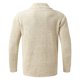 thumbnail image 5 of Gibobby Suéter cárdigan para hombre Suéter de punto con cuello alto y botones para hombre(Caqui,M), 5 of 5