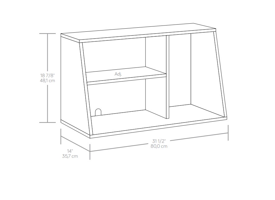 MAINSTAYS GAMER TV STAND CONSOLE FOR TV’S UP TO 32″, BLACK FINISH