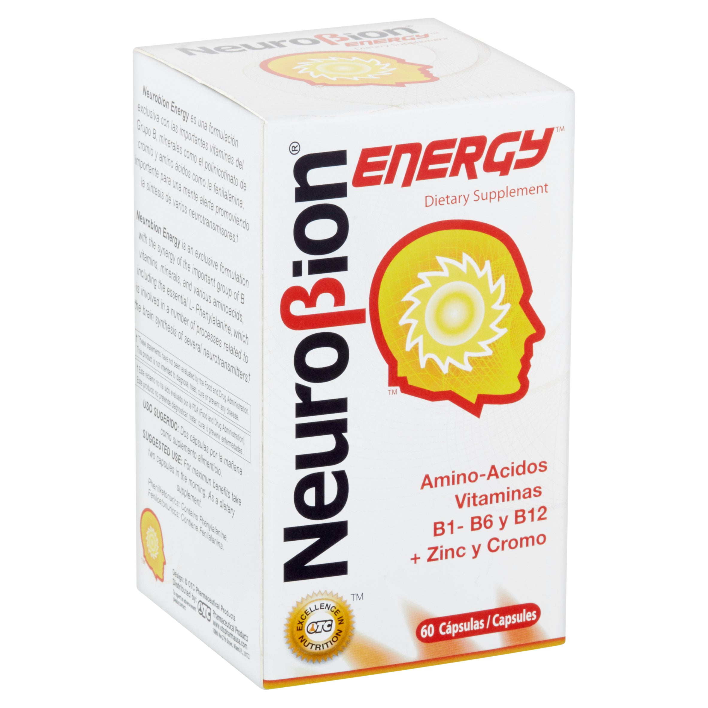 Neurobion Energy Brain Boost Dietary Supplement Capsules, 60 Count ...