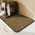 thumbnail image 2 of Dynamic Leopard Print Dish Drying Mat Leak-Proof Coffee Mat with Heat-Resistant Surface Super Absorbent & Non-Slip Backing Kitchen Mat Featuring Romantic and Glitter Animal Patterns Perfect for Coffee, 2 of 7