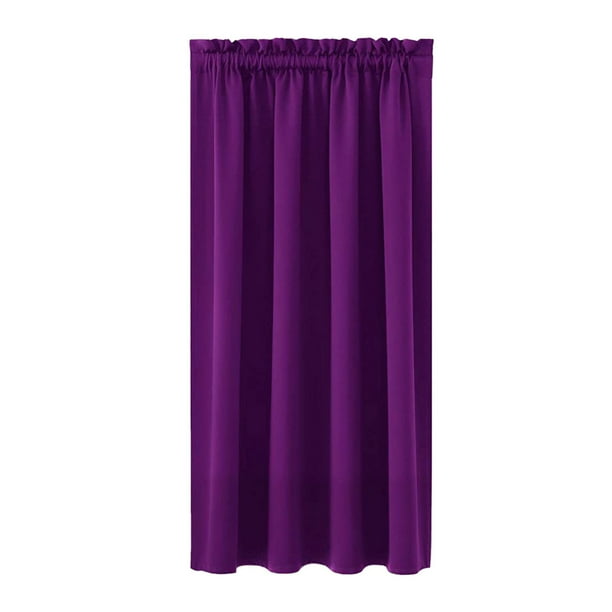Seyotauo Solid Colour Silk Curtains Heat Insulation, Bedroom & Kitchen Curtains with Darkening Sound Insulation Noise Reduction, Home Decor Thermal Insulated Blackout Curtains