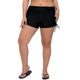 thumbnail image 4 of Women Plus Size Swim Shorts Drawstring Boyleg Swimsuits Bottoms Board Shorts, 4 of 7