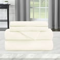 thumbnail image 2 of Cotton Flannel Trellis or Solid Deep Pocket Sheet Set by Blue Nile Mills, California King, Ivory, 2 of 3