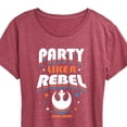 thumbnail image 3 of Star Wars - Party Like A Rebel - Women's Short Sleeve Classic Fit Tee, 3 of 5