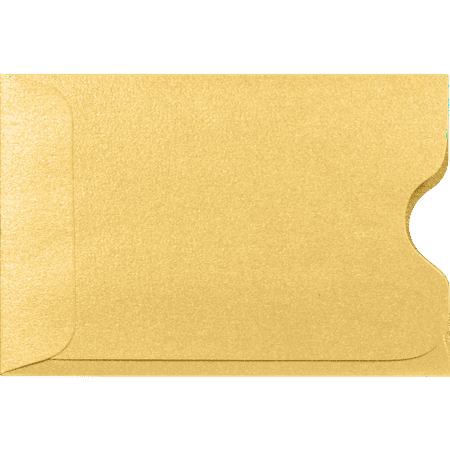 LUXPaper Credit Card & Gift Cards Sleeves, 80 lb, Gold Metallic, 1000 Pack, Size 2 3/8 x 3 1/2