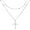Silver, variant on SKQIT Layered Cross Necklace for Women,14K Gold Plated Plated Choker Necklaces for Women Stack Simple Cross Pendant Necklaces Jewelry for Women Trendy