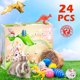 thumbnail image 4 of Calendario De Adviento Calendario de Adviento de Pascua Huevo de conejo animal en 24 ventanas Juguetes sorpresa en miniatura, 4 of 5
