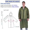 thumbnail image 3 of HWZWT 2 Pack Ponchos Imperméables pour Adultes - Imperméables Réutilisables d'Urgence avec Capuche et Cordon de Serrage - Ponchos Légers, 3 of 5