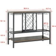 WAYTRIM Wine Rack Table with Glass Holder, Vintage Industrial Wine Bar