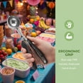 thumbnail image 5 of Ice Cream Scoop, 1 Pcs Stainless Steel Ice Cream Scooper with Reinforced Handle,  Easy Release, Easy Clean, for Almond Black 8.7 in, 5 of 7