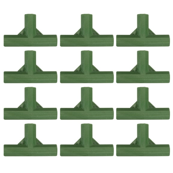 12Pcs 11.3mm/0.44in 3 Way Greenhouse Frame Connector Pipe Fitting Duty Joining Tool,Flat