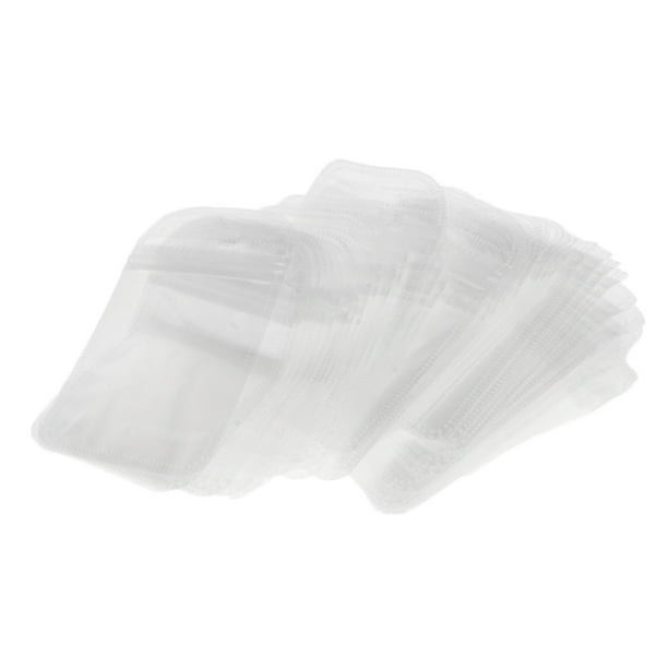 50x Bolsa de embalaje adhesiva autoadhesiva de plástico transparente Bolsa de polietileno con orificio 3 Sunnimix Bolsas de embalaje con agujero