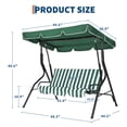 thumbnail image 3 of QinaQin Columpio para patio o porche de 3 plazas con base, toldo ajustable, cojines removibles, patas antideslizantes y resortes reforzados, capacidad de 500 lb, 3 of 8