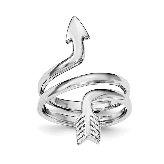 Sterling Silver Rhodium-Plated Arrow Wrap Toe Ring Made In China qr6040