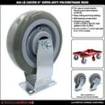 thumbnail image 4 of Snap-Loc SLAC6SDFP 6 in. Super-Duty Polyurethane Fixed Rigid Caster, 450 lbs, 4 of 4
