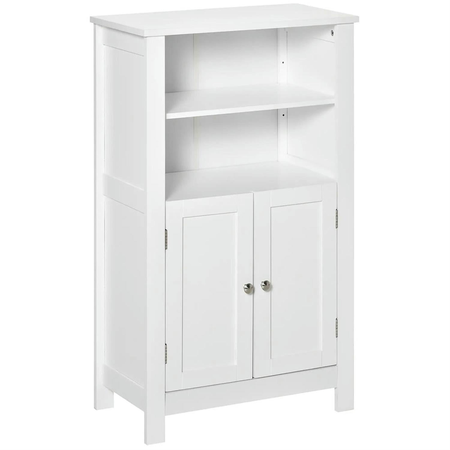 Demi Bonn 36" Bathroom Floor Cabinet, Freestanding Storage Cabinet with Adjustable Shelf and Doors, for Living room, Entryway, Kitchen, White