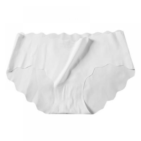 

KOERIM Ice Silk Seamless Ultra-Thin Breathable Briefs Wave Girl Panties 4Pcs