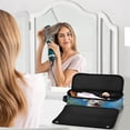 thumbnail image 6 of Hair Tool Organizer Bag with Heat Resistant Mat Removable Travel Storage Case for Hot Air Brushes Curling Irons The Dog Is Running, 6 of 8