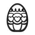 thumbnail image 3 of Heart Trio Easter Egg Decor, Minimalist Line Art Sculpture Accent, 3 of 7
