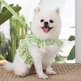 thumbnail image 7 of Pet Flower Outfit Clothes Spring Summer, Cute Puppy Harness Leash Set, Doggy Lace Princess Costume for Outdoor Walking, 7 of 7