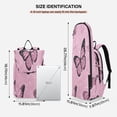 thumbnail image 3 of 2 Racquet Holder Tennis Backpack Tennis Racket Covers Gym Bags Pink Sequin Butterfly, 3 of 8