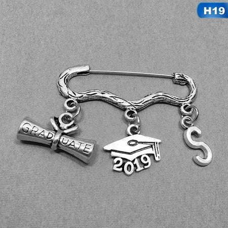 AkoaDa 2019 Happy Graduation Brooches Letters Charm Pendant Pins Best Gifts
