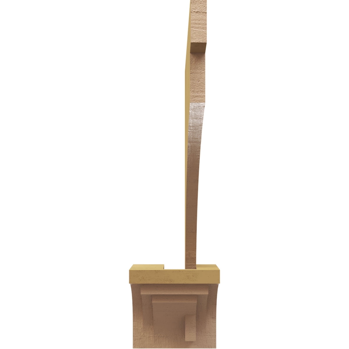 4"W x 4"D x 4"H Wide Rockford Rough Cedar Woodgrain TimberThane Corbel, Primed Tan