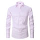 thumbnail image 1 of pstuiky Camisas para hombre de manga larga, Camisa de negocios tipo cárdigan con cuello vuelto liso a la moda para hombre salir tops s, 1 of 2