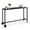 Black, variant on Zimtown 55in Bar Table on Wheels, Narrow Counter Height for Patio Garden, Black
