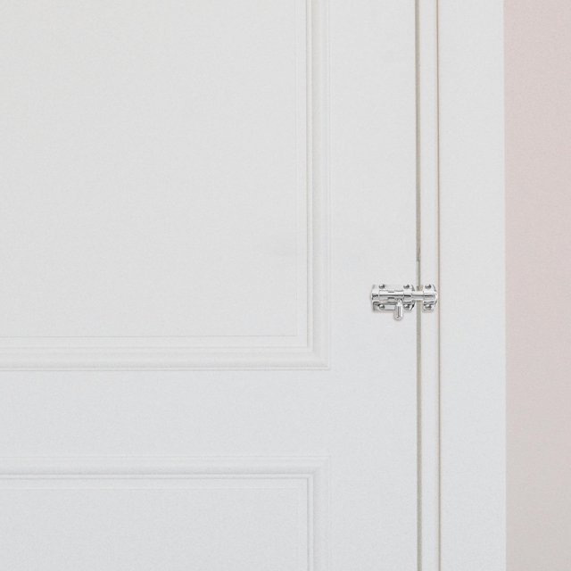 OFFIGAM 1Jgo Pestillo De Barril Resistente Para Puertas Interiores Con Estilo Sofisticado En Plata