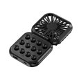 thumbnail image 1 of Ventilador de mano, mini ventilador de escritorio con batería de banco de energía, ventilador recargable portátil con 3 velocidades, 9-15 horas (negro), 1 of 5