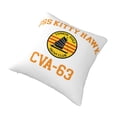 thumbnail image 3 of Funda de almohada súper suave con cremallera para dormitorio, sofá, sillón, USS Kitty Hawk (CV-63), fundas de almohada mullidas y acogedoras para todas las estaciones, almohada cuadrada, 3 of 8