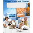 thumbnail image 6 of JustSmart 9000 BTU Ductless Mini Split AC/Heat Pump (19 SEER2) – 3-in-1 Inverter System, 42dB Quiet, 10ft Pre-Charged Line, 230V, 450 Sq.Ft Coverage, 6 of 8