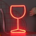 thumbnail image 1 of Lámpara Luz de neón LED Copa de vino Luz de noche USB Navidad Decoración de la habitación de los niños (Rojo) Ehuebsd Para estrenar, 1 of 1