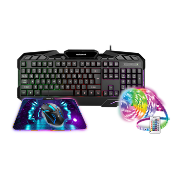 RadioShack Keyboard RGB Light Mouse and Mouse Pad Combo 2607062